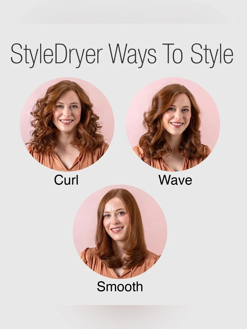 Calista StyleDryer Custom Blowout Pro Hot Air Brush Set w/ 2 Brush Attachments